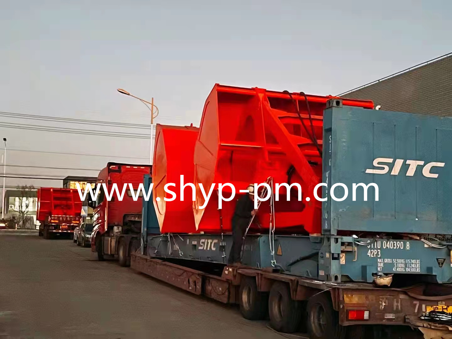 14m3 Radio Remote Control Dual Scoop Cargo Grab Bucket be deliveried to ZhouShan Port