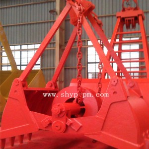 Chain type dredge bucket grab