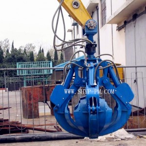 Hydraulic orange peel grab equipped with excavator