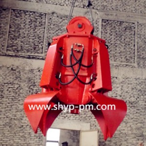 0.3m3 motor hydraulic four peels grab